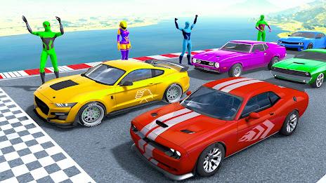Superhero Game: Ramp Car Stunt Ảnh chụp màn hình 1