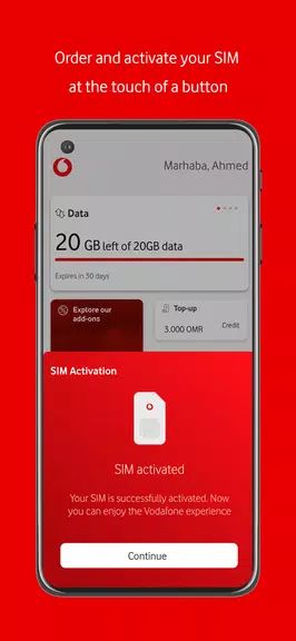 Schermata My Vodafone Oman 4