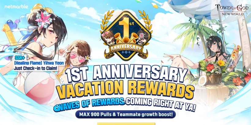 上帝之塔：新世界以新角色，限時活動，登錄獎金等等慶祝一周年紀念日
