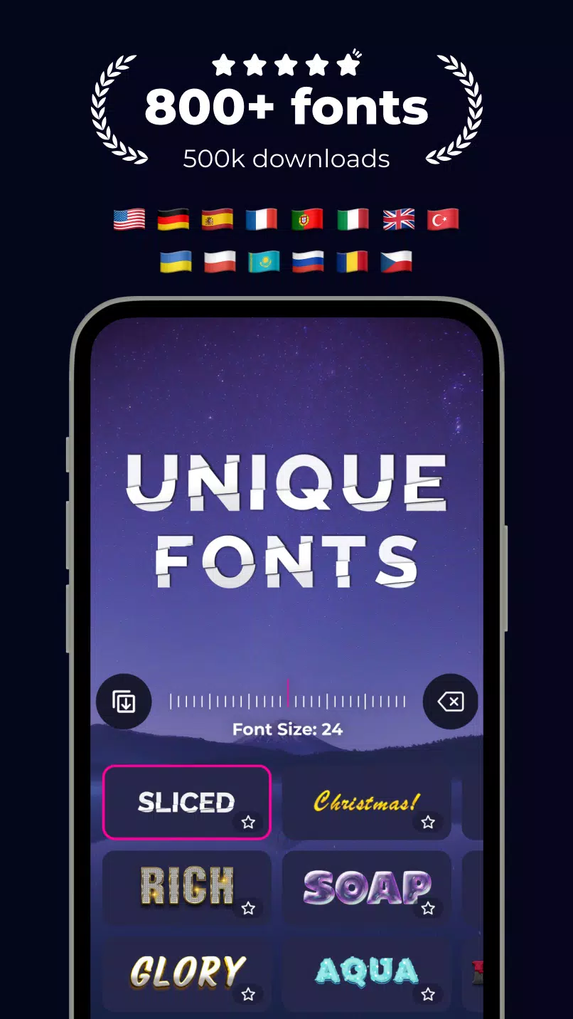 Fonts & Stickers. Add text スクリーンショット 4