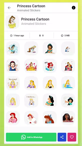 Princess Animated Stickers スクリーンショット 2