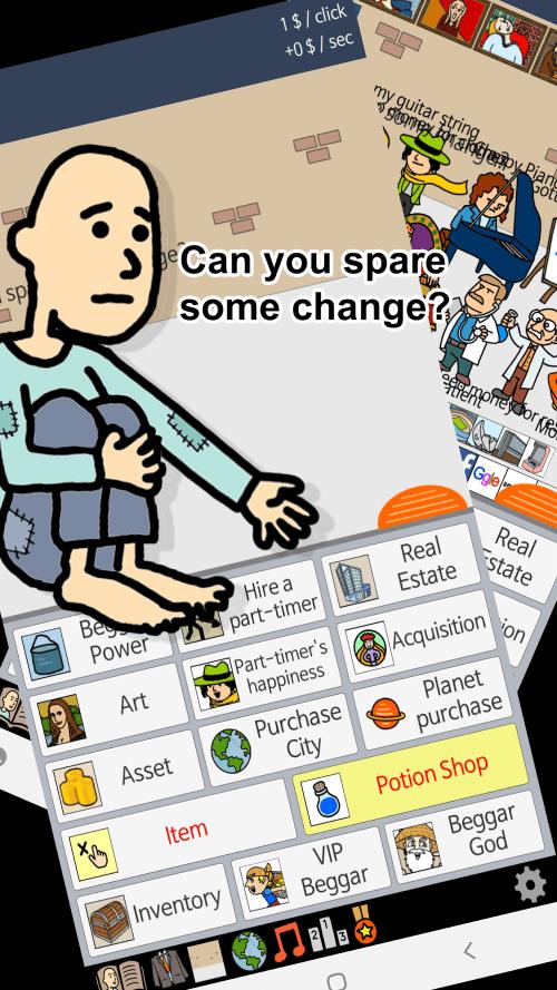 Beggar Life Clicker স্ক্রিনশট 1