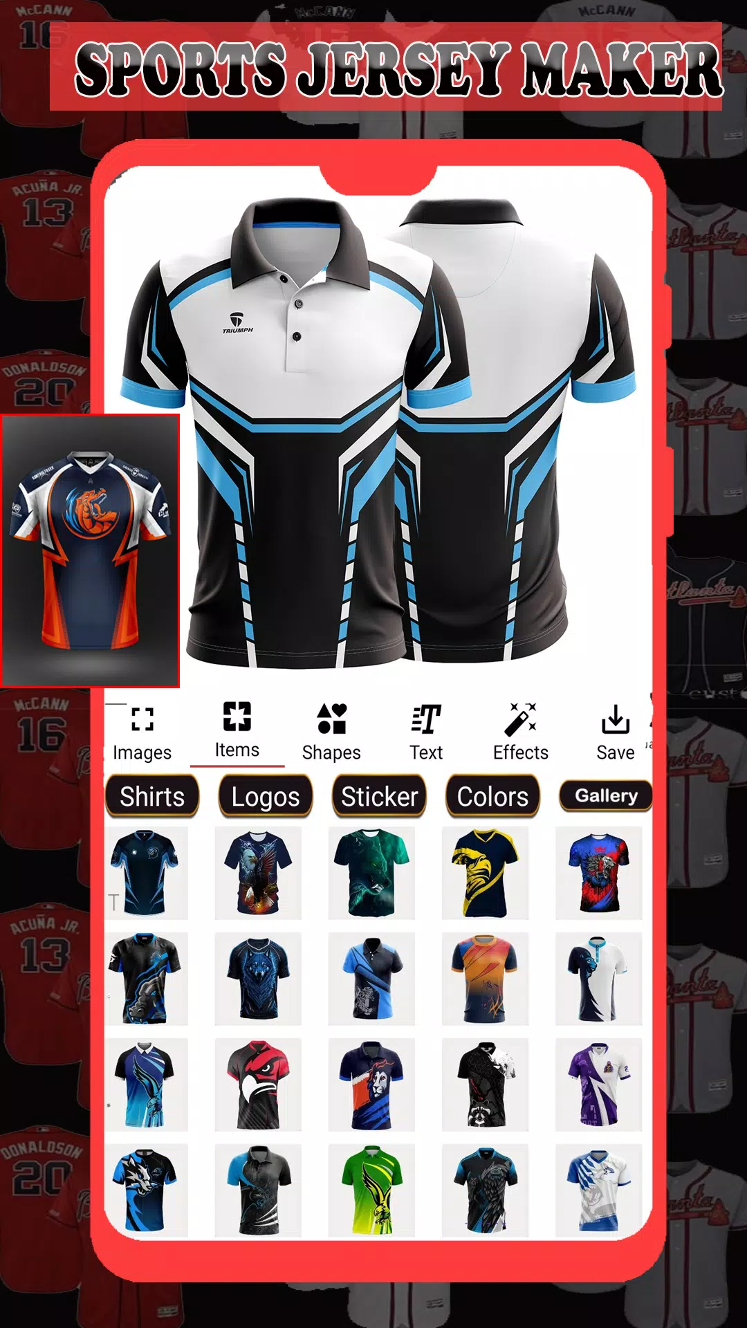 Sports Jersey Maker Capture d'écran 2