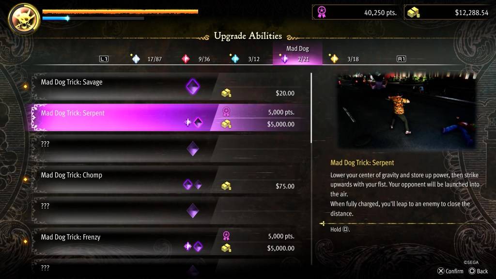 Pag -upgrade ng Serpent Trick Para sa Goro Sa Tulad ng Isang Dragon: Pirate Yakuza sa Hawaii