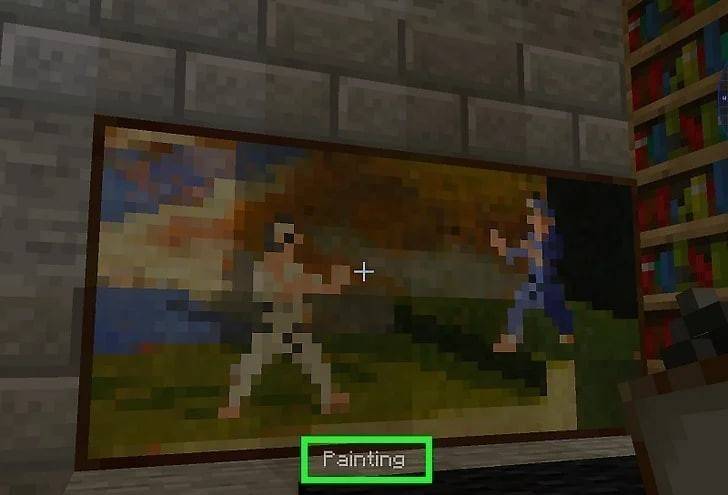 Cómo colgar una pintura en Minecraft