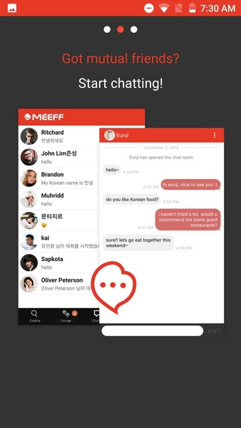 MEEFF - 韓国人の友達を作ろう スクリーンショット 2