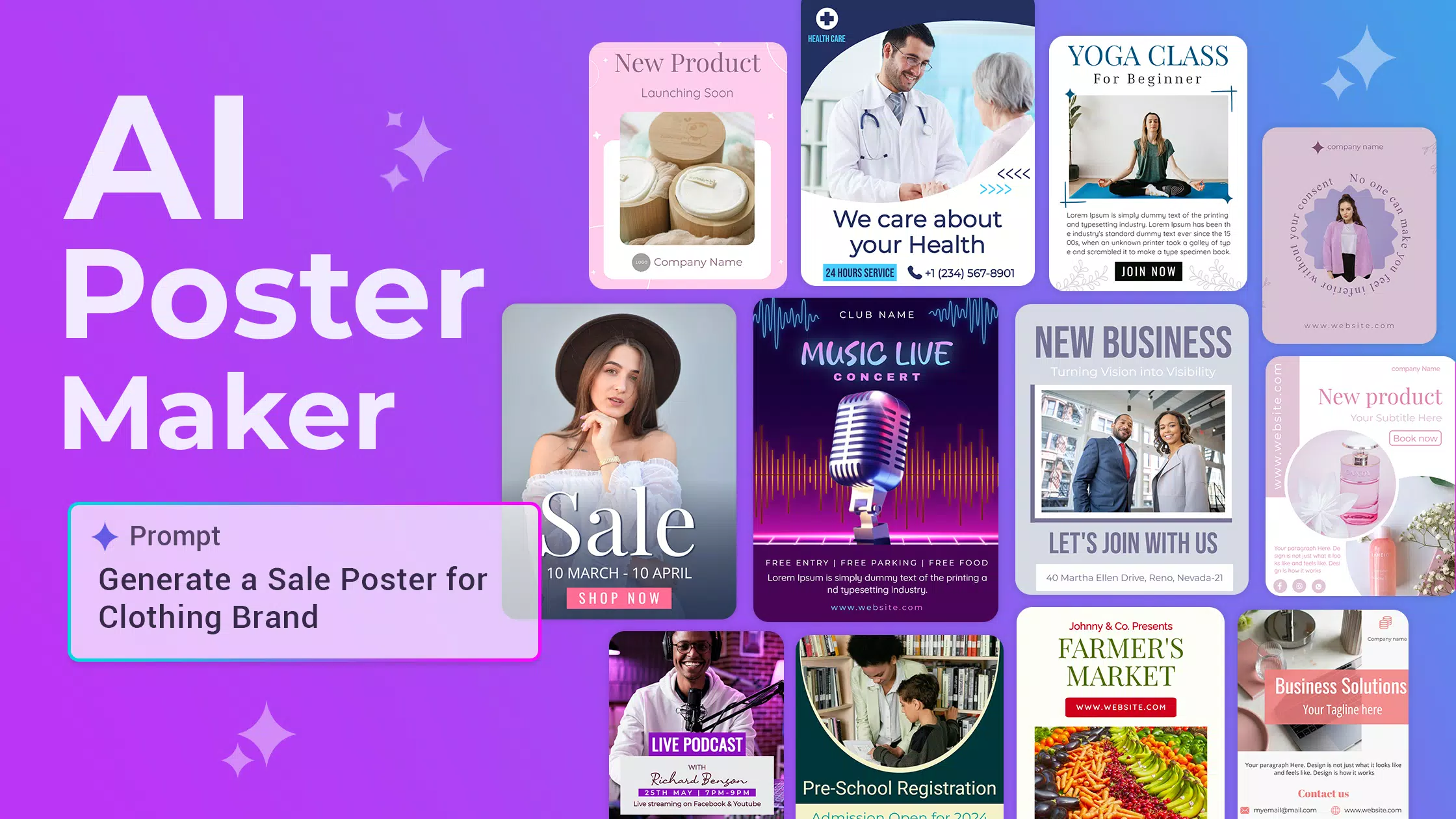 Poster Maker AI flyer maker Скриншот 1