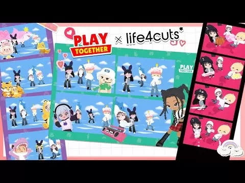 Life4cuts photobooth gameplay in Play Together