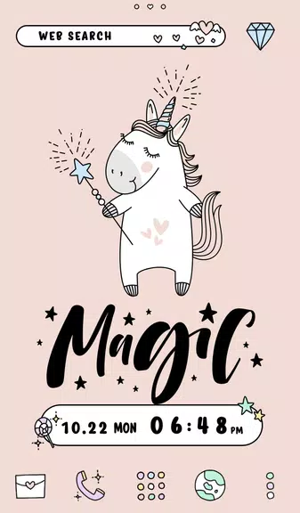 Unicorn Magic Theme Ekran Görüntüsü 1