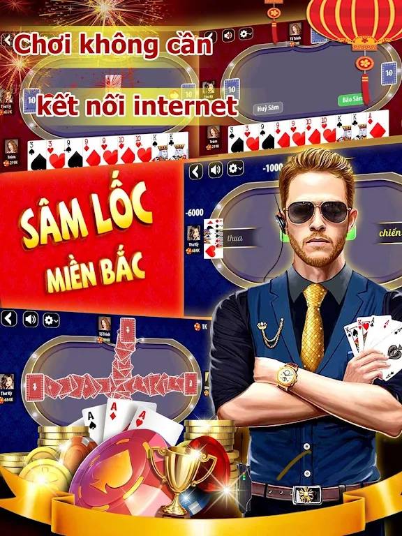Bài sâm lốc offline - sam loc offline - xâm lốc Tangkapan skrin 1