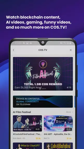 COS.TV - Web3 Content Platform Ảnh chụp màn hình 1