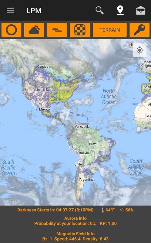 Light Pollution Map - Dark Sky Capture d'écran 3