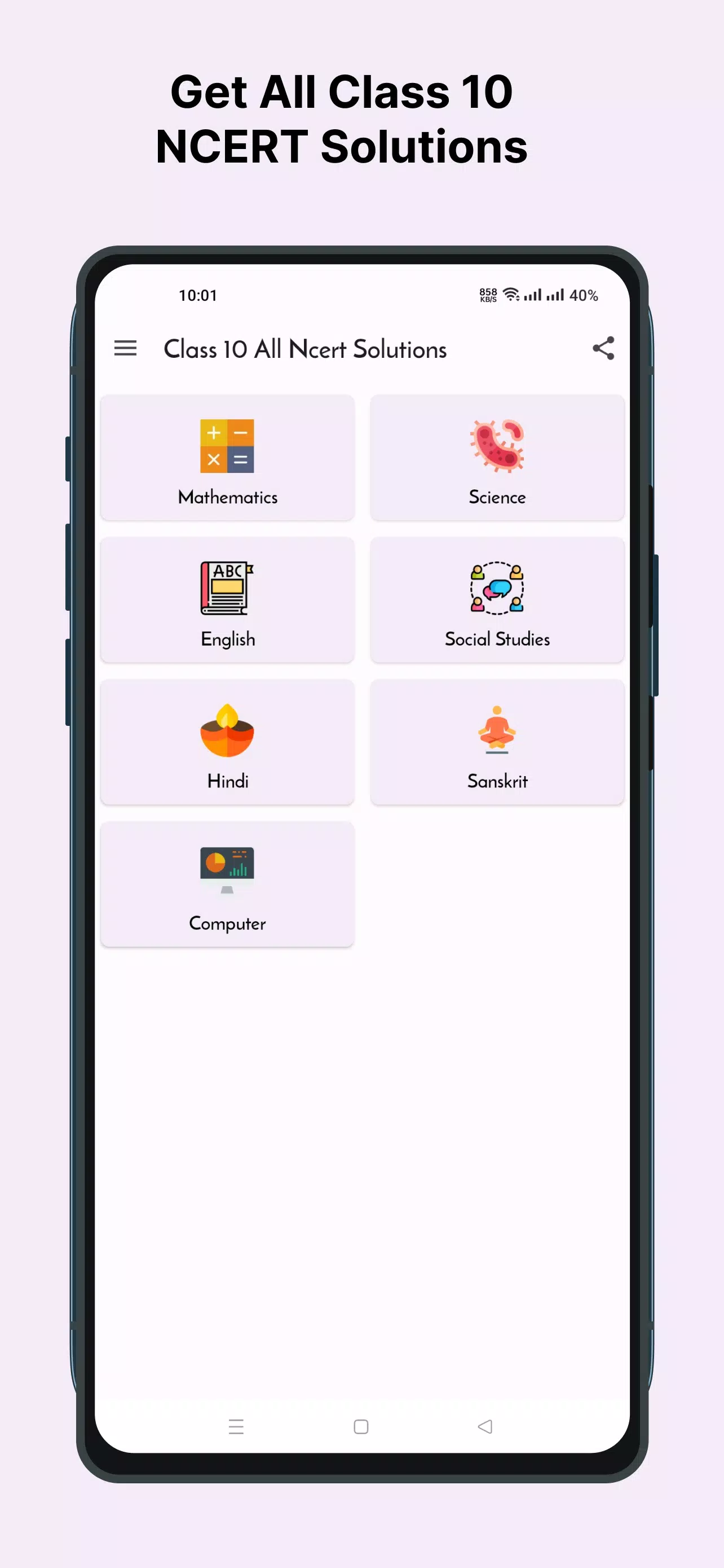 Class 10 NCERT Solutions應用截圖第1張