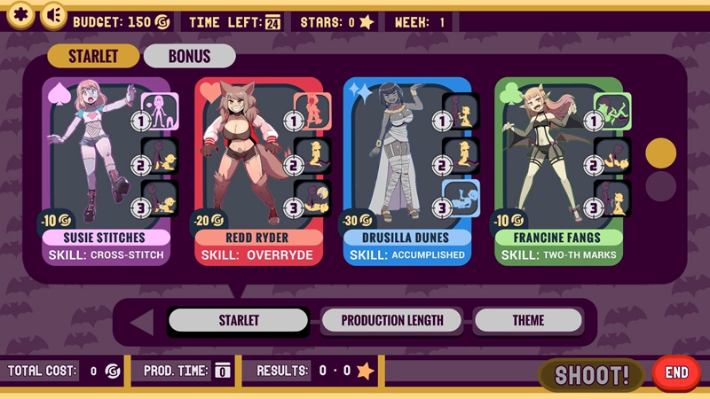 Spooky Starlets: Movie Maker Captura de tela 1