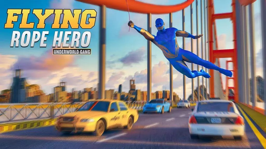 Light Speed Police Robot Rope Hero:Grand Gangster Captura de tela 1