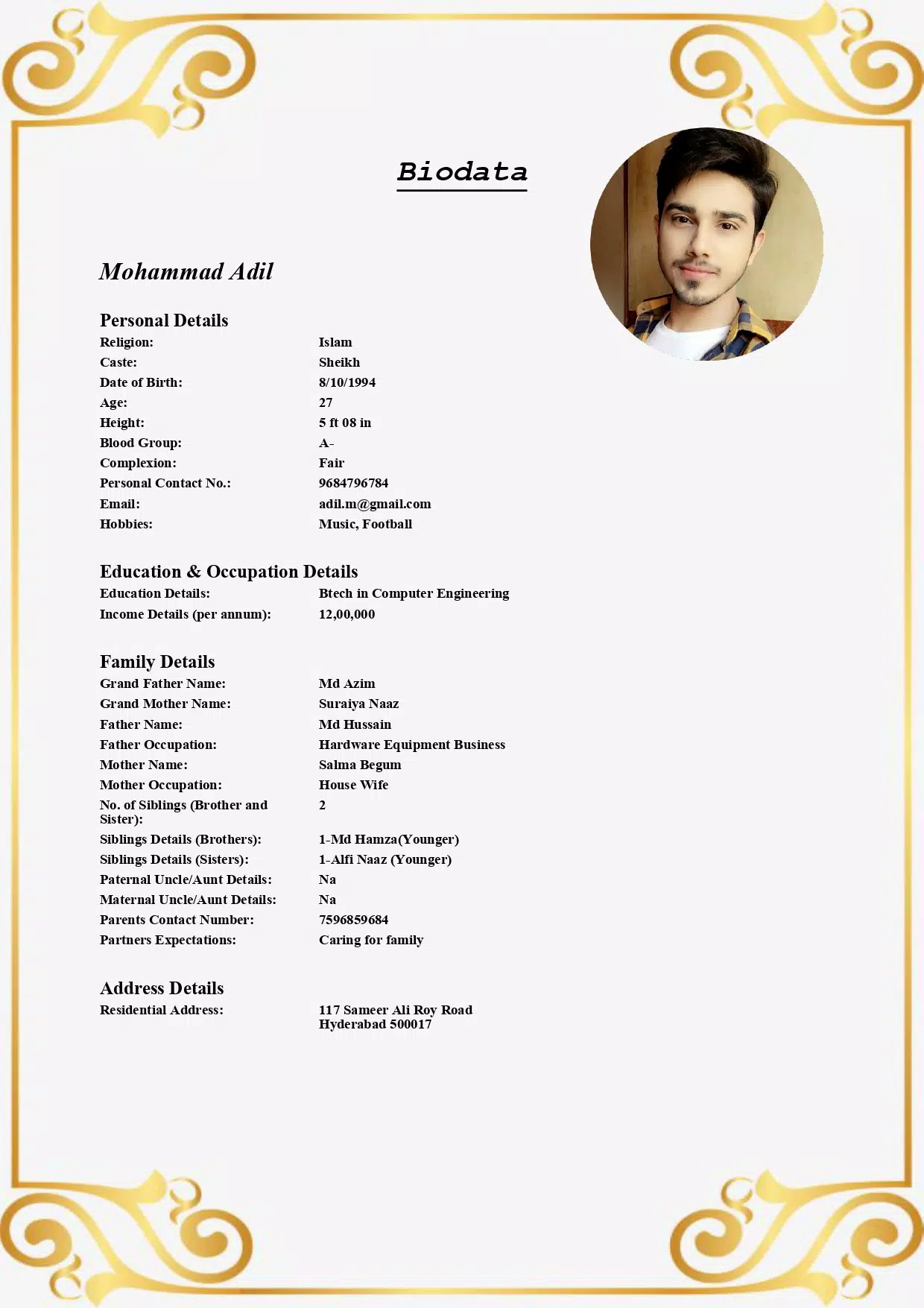 Muslim Marriage Biodata Maker Скриншот 3