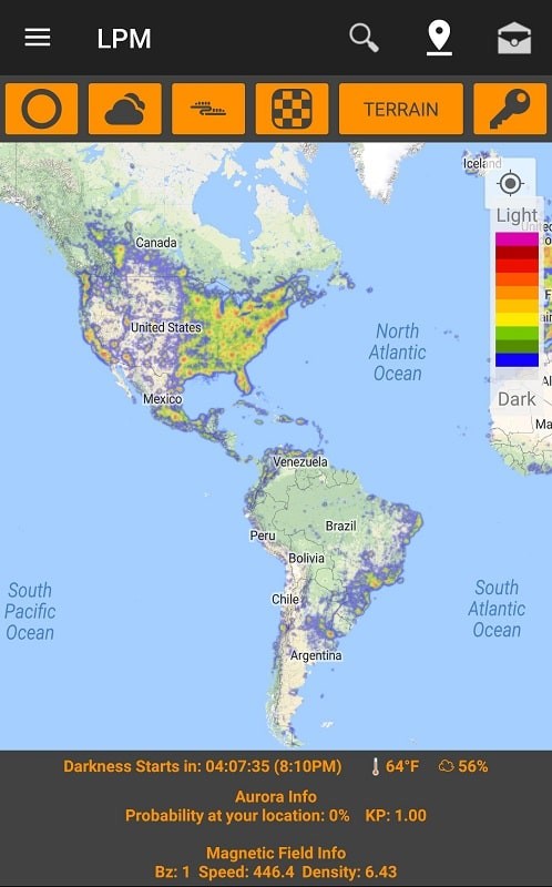 Light Pollution Map - Dark Sky Capture d'écran 1