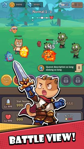 Cat Legend: Idle RPG War Capture d'écran 1