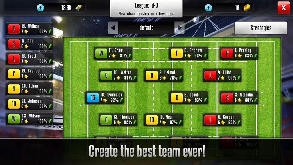 Rugby Manager ภาพหน้าจอ 2