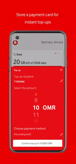 Schermata My Vodafone Oman 2