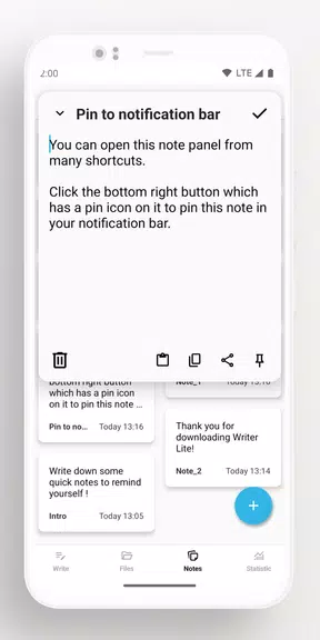 Lite Writer: Writing/Note/Memo 스크린샷 3