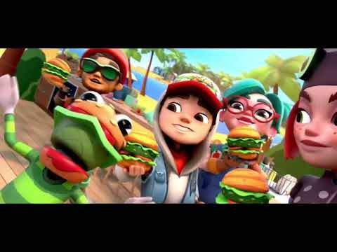 Subway surfers at crossy road crossover event