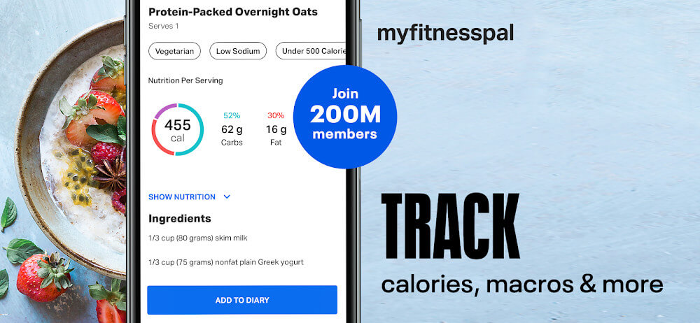 MyFitnessPal: Diário alimentar Captura de tela 1