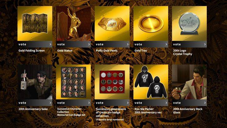 Wie ein Drache startet das 20 -jährige Jubiläumswaren -Merchandise Special Voting Project