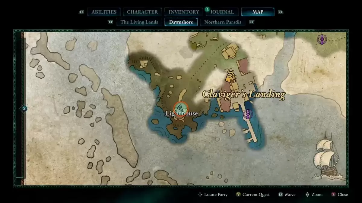 A localização do mapa em Avowed do mapa do tesouro Captain Henqua's Spoils