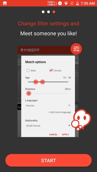 MEEFF - 韓国人の友達を作ろう スクリーンショット 1