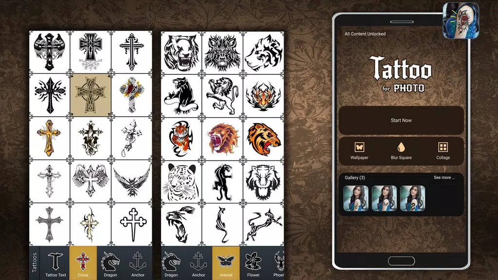 Tattoo For Photo 스크린샷 1