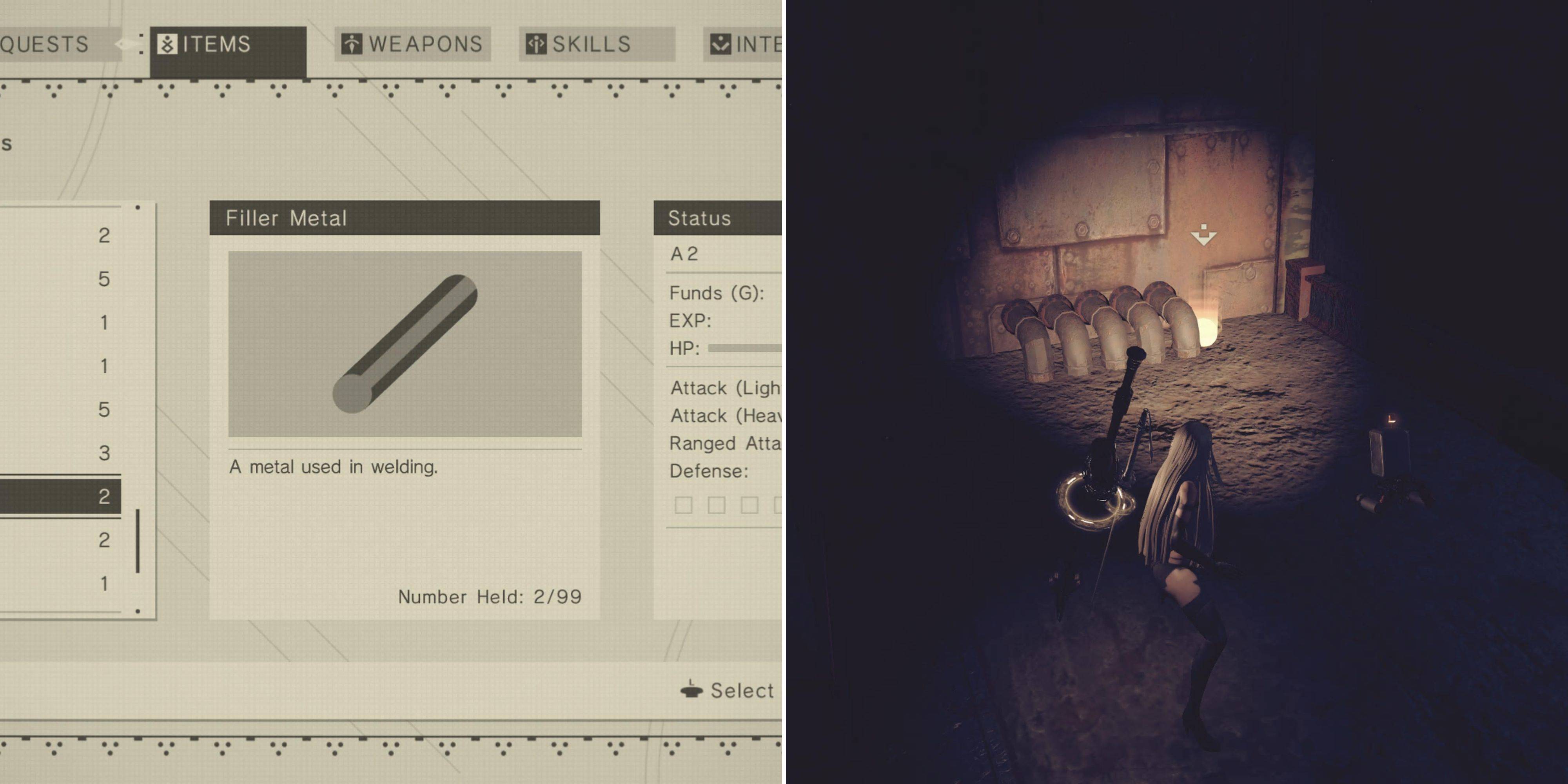 NieR: Automata - 哪里可以获得填充金属