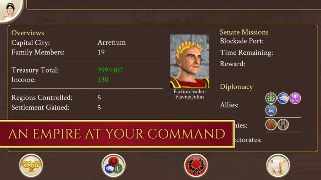 Lanzamientos interactivos salvajes Actualización de Imperium para Roma: Total War