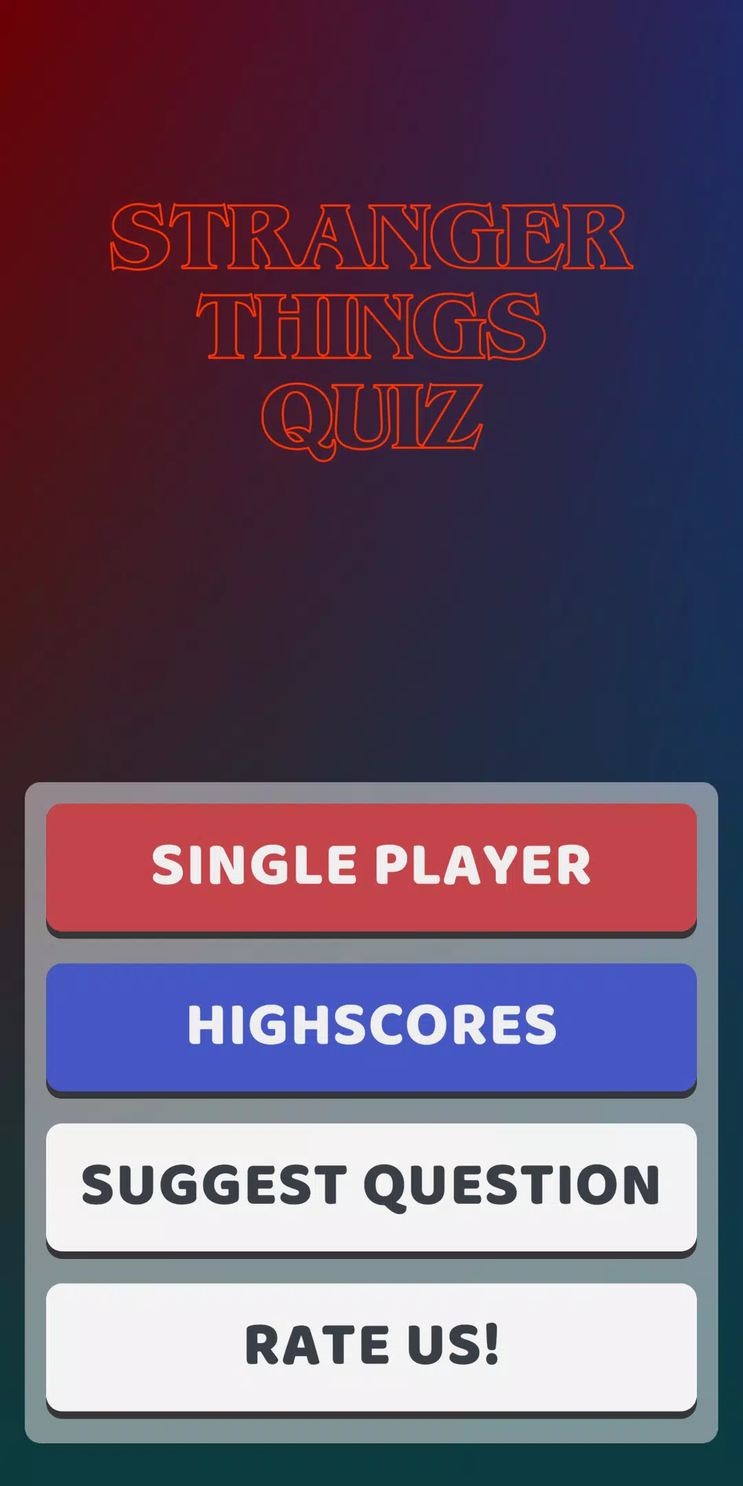 Stranger Things Quiz应用截图第1张