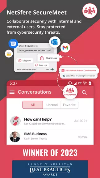NetSfere Secure Messaging Ảnh chụp màn hình 1