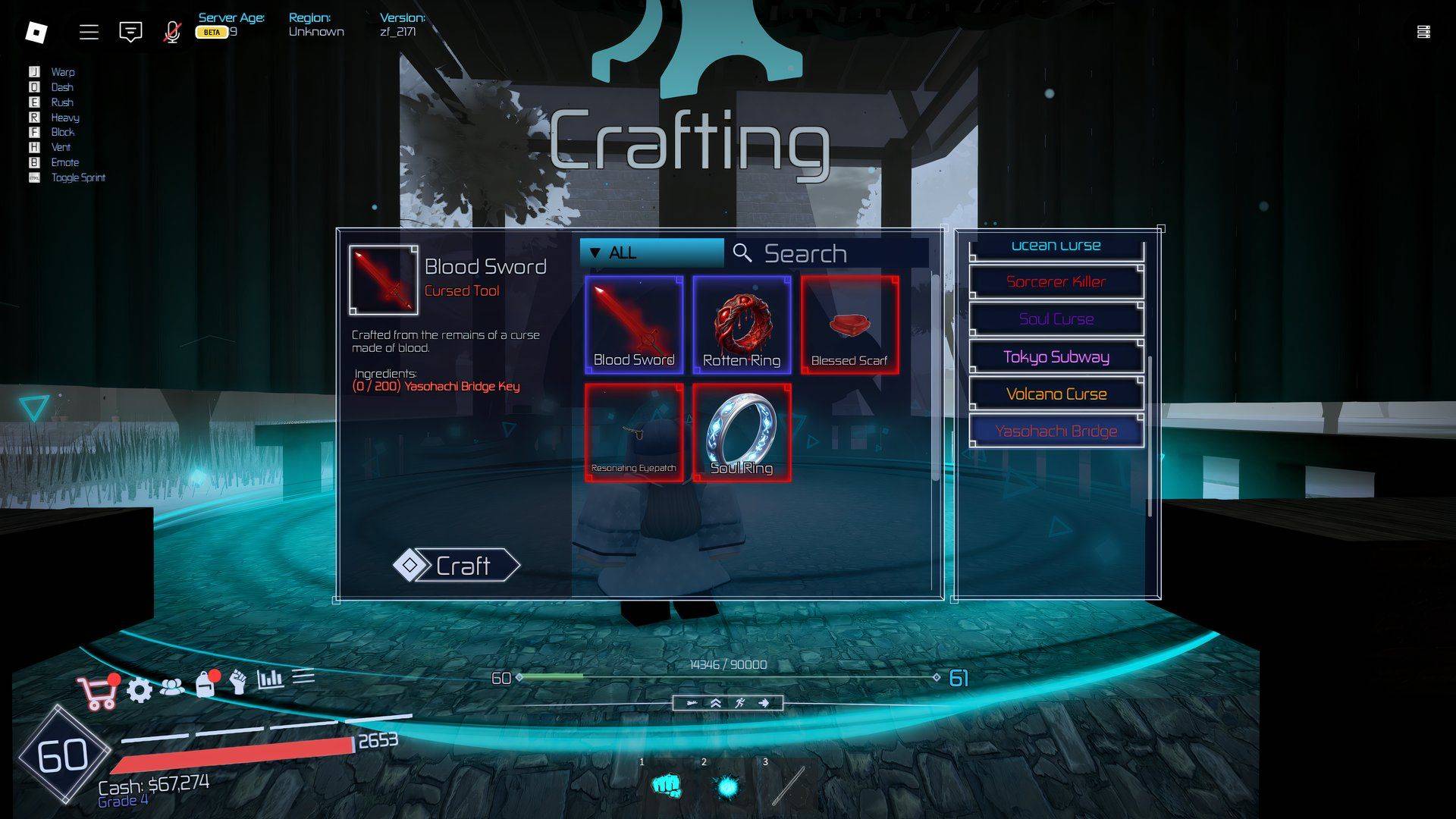 Weapon Crafting Menu