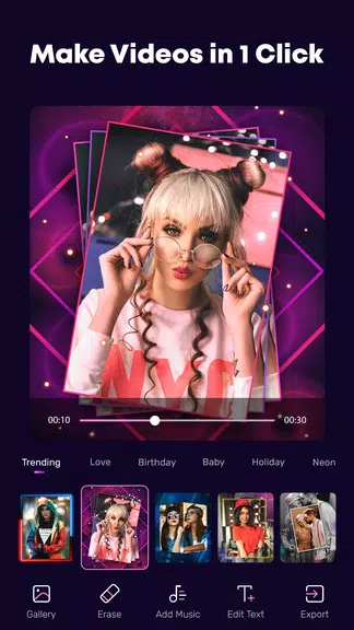Photo Video Maker - Pixpoz Tangkapan skrin 1