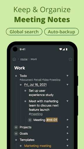 Workflowy |Note, List, Outline ဖန်သားပြင်ဓာတ်ပုံ 1