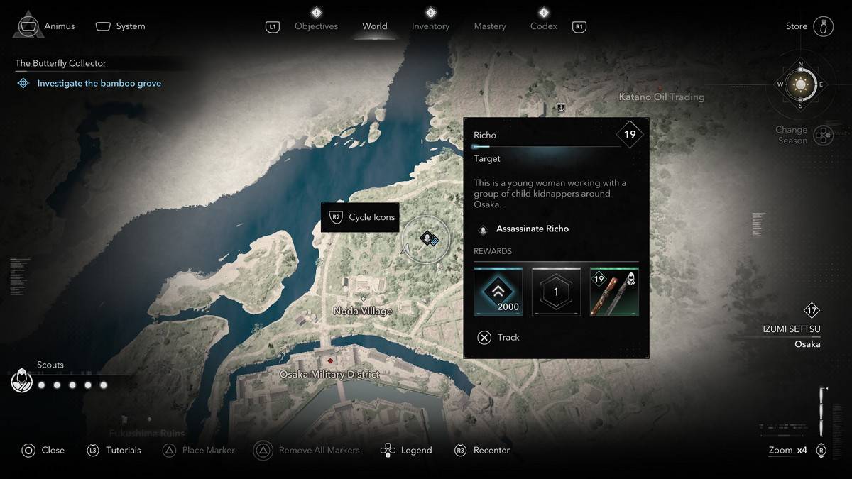 Wie und wo man alle Schmetterlingskollektormitglieder in Assassins Creed Shadows Richo finden kann