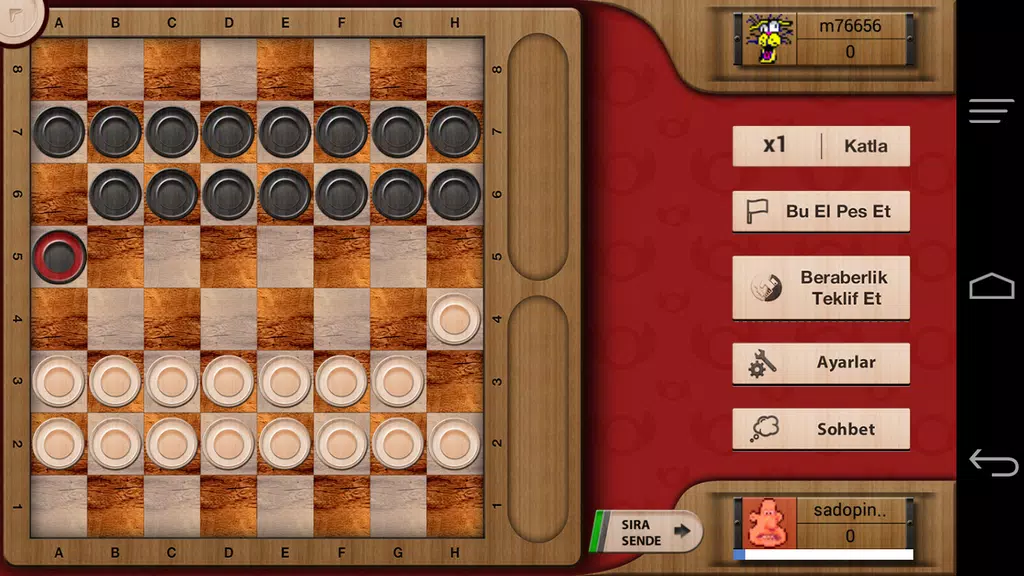 Türk Daması Online Captura de pantalla 2