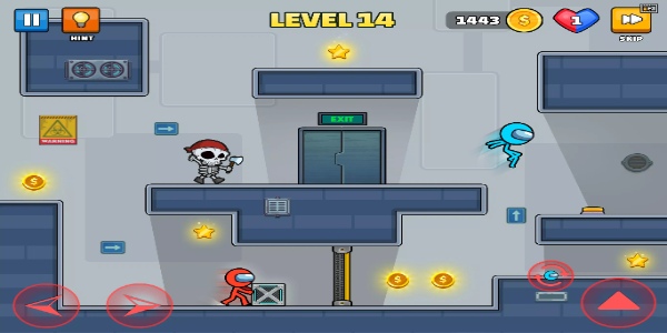 Red Blue Stickmen: Escape Game應用截圖第2張
