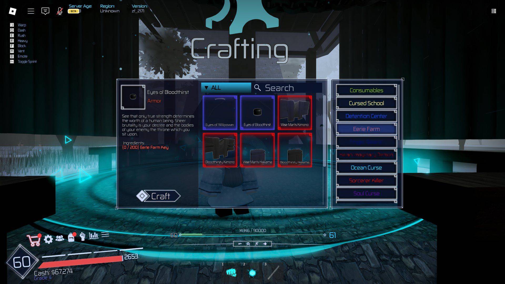 Armor Crafting Menu