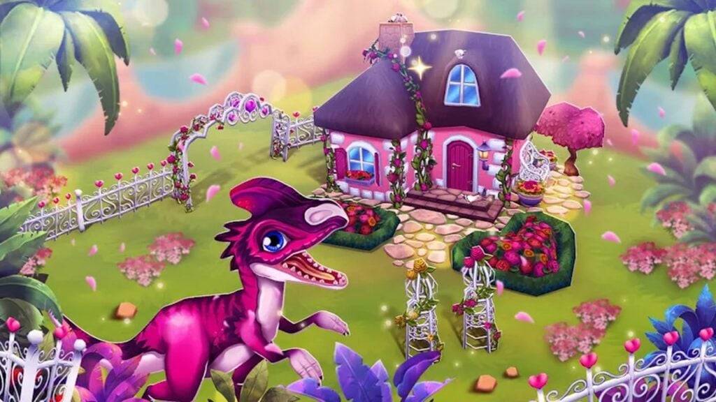 Upjers在恐龙公园（Dinosaur Park）等游戏中庆祝情人节，我的免费动物园