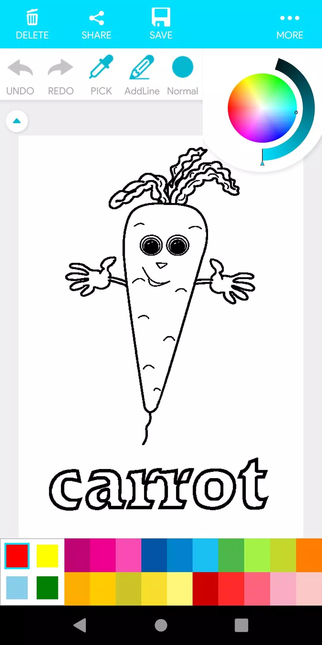 Coloring Fruits And Vegetables スクリーンショット 4