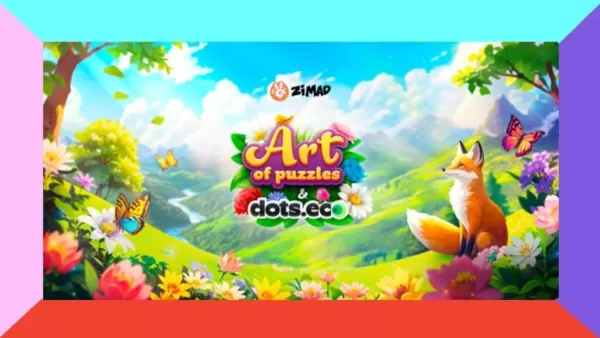 拼圖和點的藝術。 ECO啟動地球月合作