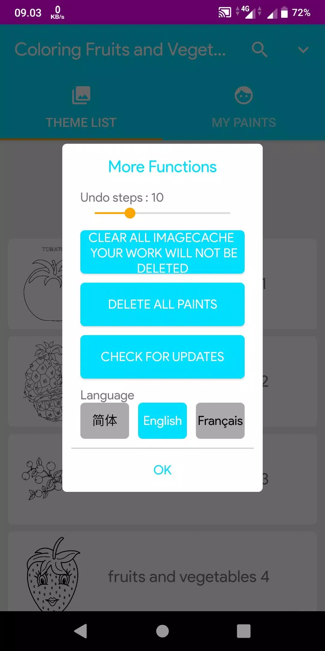 Coloring Fruits And Vegetables スクリーンショット 2