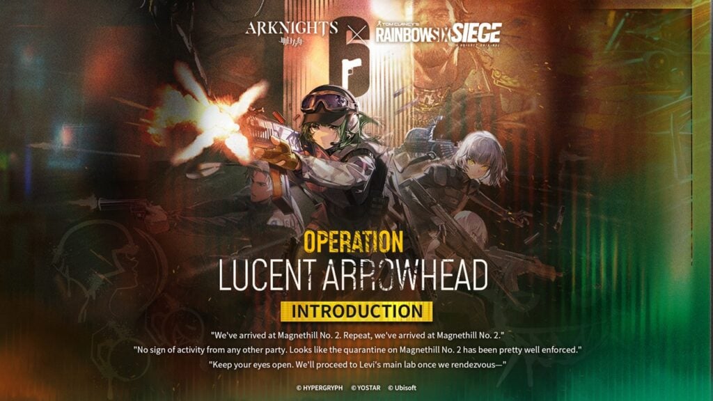 Lucent Arrowhead行動，第二個Arknights X Rainbow Six Siege Crossover，今天掉落