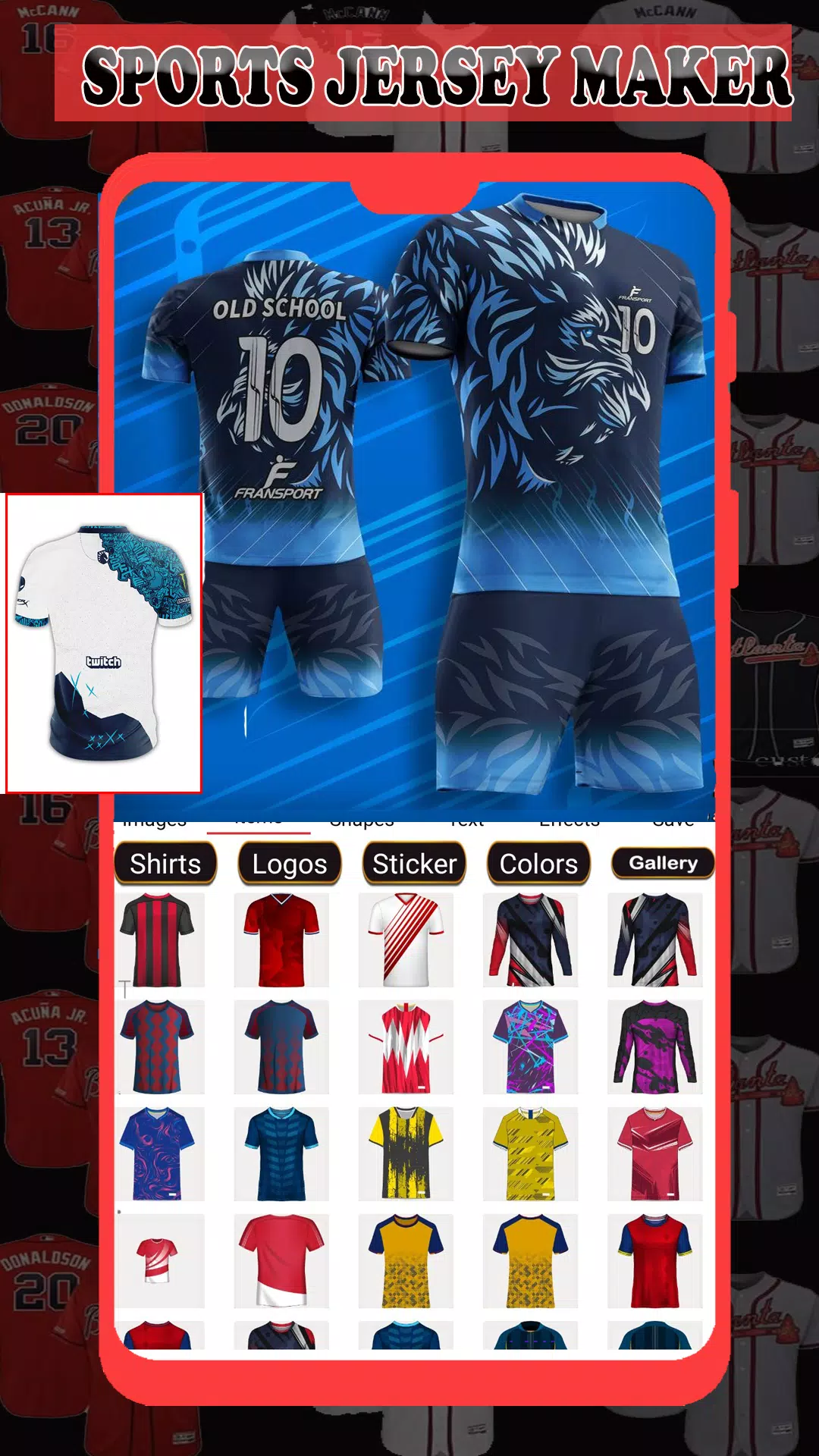 Sports Jersey Maker Capture d'écran 3