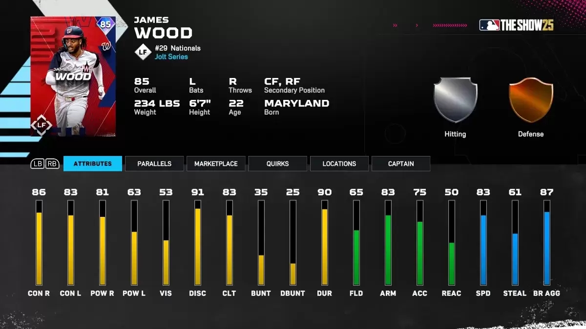 Karta dynastii Diamond Jamesa w MLB The Show 25.
