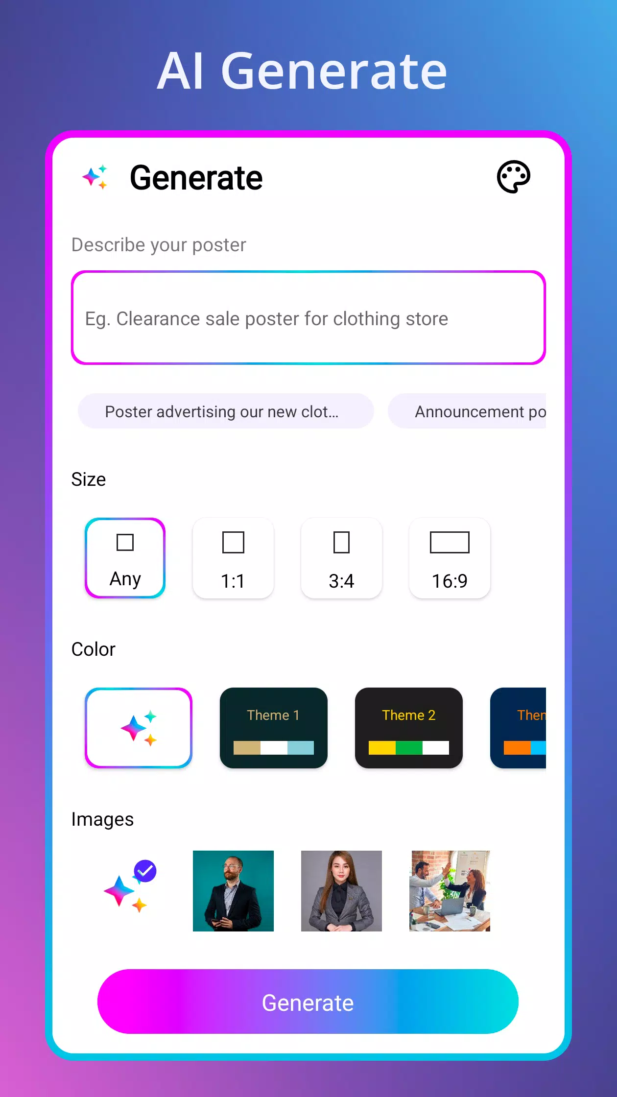 Poster Maker AI flyer maker Скриншот 4